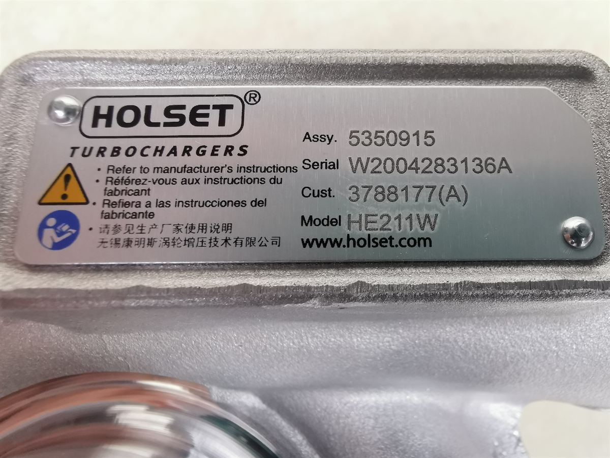 Cummins Turbocharger 5350915 3788177
